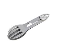 Plegable Titanium Spork - Cuchara portátil y tenedor Combo Strong Build, Space Saving Survival Utensil | Reliable Camp Cutlery For Barbacoa Adventure Trekking