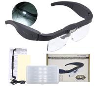 Plegable y portátil, lentes de resina acrílica de grado 5H (duraderas y transparentes) para lentes de aumento intercambiables (0,75X-4,0X),