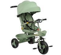Plegable y reclinable para el nacimiento a 25 kg, cochecito de bebé ultraligero, compacto, con sistema Trolley, funda de lluvia incluida, y capó, extensible, 100 x 75 x 50 cm, verde