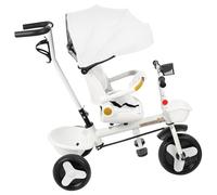 Plegable y reclinable para el nacimiento a 25 kg, cochecito de bebé ultraligero, compacto, con sistema Trolley, funda de lluvia incluida, y capó, extensible, 100 x 75 x 50 cm, color blanco