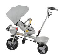 Plegable y reclinable para el nacimiento a 25 kg, cochecito de bebé ultraligero, compacto, con sistema Trolley, funda de lluvia incluida, y capó, extensible, 100 x 75 x 50 cm, color gris