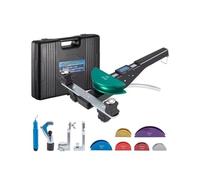 Plegadora de Chapa, Kit de dobladora tubos cobre con trinquete manual for refrigeración HVAC 7 matrices 8-22 mm, herramientas for doblar hacia adentro y afuera 90°