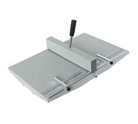 Plegadora manual de papel de alta resistencia, con deflector de precisión para encuadernación, 460 mm de longitud, mango ergonómico, construcción de acero laminado en frío para tarjetas y documentos