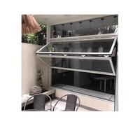 Plegando ventanas, Tamaños múltiples blancos de la cerradura cristal moderada plegable desplazamiento ventana servicio del marco aluminio((WXH)110x90cm)