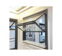 Plegando ventanas, Ventana deslizante plegable con tamaños múltiples de vidrio templado aleación aluminio marco 5 mm(WxH 32x24in/81.2x60.9cm)