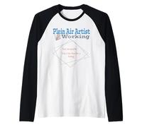 Plein Air Pintura de Artista para Artistas acrílicos Trabajo al Aire Libre Camiseta Manga Raglan