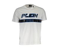 Plein Sport Camiseta Blanca de algodón para Hombre, Blanco, Medium