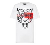 Plein Sport- T-Shirt Cuello Redondo- Sport- Hombre- Blanco- 3XL- T-Shirt Cuello Redondo