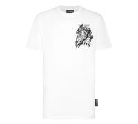 Plein Sport- T-Shirt Round Neck Tiger- Sport- Hombre- Blanco- 4XL- T-Shirt Round Neck Tiger
