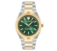 Plein Sport Collection Reloj de lujo para hombre con correa bicolor con caja bicolor y esfera verde, verde, OS, Plein Sport | Metronauta, Verde, OS, Plein Sport | Metronaute, verde, OS, Deporte