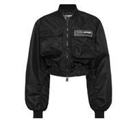 Plein Sport - Cropped Bomber Jacket LS With Cargo Pockets - Sport - Mujer - Negro - M -