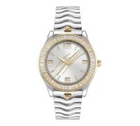 Plein Sport Eclipse - Reloj analógico de cuarzo para mujer, plata, Pulsera