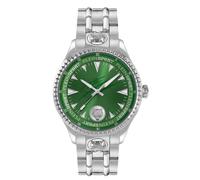 Plein Sport Lineman - Reloj analógico de cuarzo para hombre, Plata/Verde/Acero - Ps5ba0624, Pulsera
