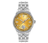 Plein Sport Lineman - Reloj analógico de cuarzo para hombre, Plata/Amarillo/Acero - Ps5ba0824, Pulsera