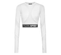 Plein Sport - Jogging Cropped Top LS Multicut - Sport - Mujer - Blanco - XL -
