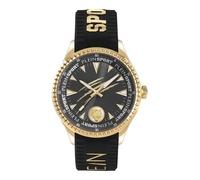 Plein Sport Lineman - Reloj analógico de Cuarzo para Hombre, Dorado, Correa
