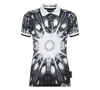 Plein Sport - Optical Flower Polo Shirt - Sport - Mujer - Negro - S -