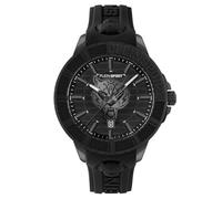 Plein Sport PSAEA0424 - Reloj analógico de cuarzo para hombre, silicona, color negro, Negro/Negro - Psaea0424