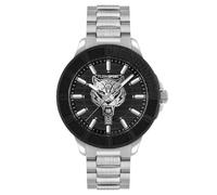 Plein Sport PSAEA0524 City Rush PSAEA0524 - Reloj analógico de cuarzo para hombre, Plateado/Negro/Acero - Psaea0524