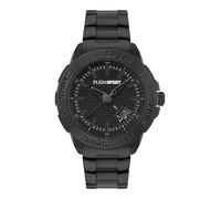 Plein Sport Rampage - Reloj analógico de cuarzo para hombre, Negro/Negro/Acero - Psgda1024, Pulsera