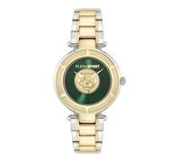 Plein Sport - Reloj analógico para mujer, cuarzo, opio, acero inoxidable, Bic/Verde - Pscea0725, Pulsera
