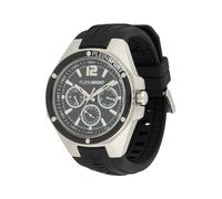 Plein Sport TIGERMASTER PRO - Reloj analógico de cuarzo para hombre (silicona), plata
