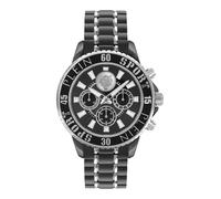 Plein Sport Reloj cronógrafo analógico de Cuarzo para Hombre Glam Chrono, IP Black/Bicolor-si/Steel - Psmea0524