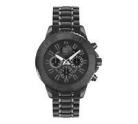 Plein Sport Reloj cronógrafo analógico de cuarzo para hombre Glam Chrono, Ip Black/Black/Steel - Psmea0724, Pulsera