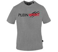 Plein Sport Scratched Logo Grey T-Shirt