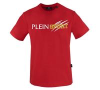 Plein Sport Scratched Logo Red T-Shirt