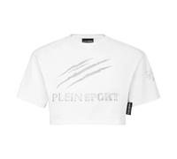 Plein Sport - T-Shirt Round Neck SS Scratch - Sport - Mujer - Blanco - M -
