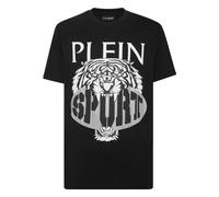 Plein Sport - T-Shirt Round Neck Tiger - Sport - Hombre - Negro - 2XL -