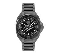 Plein Sport Thunder Force - Reloj analógico de cuarzo para hombre, Ip Negro/Negro/Acero - Ps8ba1024, Pulsera