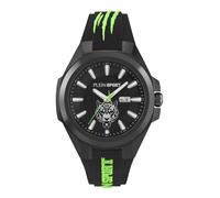 Plein Sport TIGERMASTER - Reloj analógico de cuarzo para hombre, Ip Negro/Negro/Verde - Ps7ba0524, Correa