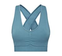 Plein Sport - Sujetador Deportivo sin Costuras con Tirantes Anchos y Logo - Sport - Mujer - Azul - S -