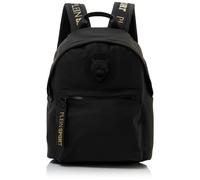 PLEIN SPORTS Backpack Boston, Mochila Unisex Adulto, Black-Gold, Talla única