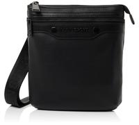 PLEIN SPORTS Flat Crossover Austin, Bolso de Mano para Mujer, Negro