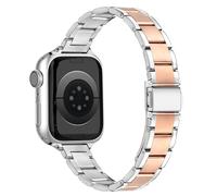 Pleixiu Correa delgada de acero inoxidable compatible con correas de Apple Watch para mujer de 44 mm, 40 mm, 45 mm, 41 mm, 38 mm, 42 mm, elegante pulsera para Apple Watch Series 9, 8, 7, 6, 5, 4, 3,