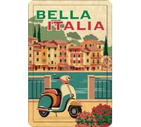 Plenty Gifts Cartel Personalizado - Bella Italia - Placa Decorativa de Estilo Italiano - Formato A4-21x29,7cm