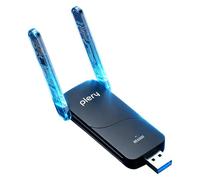 PLERY BE6500 Adaptador USB WiFi 7, adaptador de red inalámbrico de triple banda 6 GHz/5 GHz/2.4 GHz para PC de escritorio, portátil, antena Wi-Fi de latencia ultrabaja para juegos de PC, para Windows