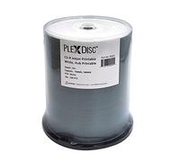 PlexDisc 95252 CD-R 700 MB 52X Cubo de inyección de Tinta Blanco imprimible - Paquete de 100 Paquetes de husillo sin frustración, 100 Discos