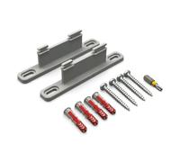 PLEXONE Soporte de Pared para AVM Fritz!Box, Juego de 2 Soportes PETG con Tacos Fischer DuoPower y Tornillos Torx (Gris + Punta Torx)