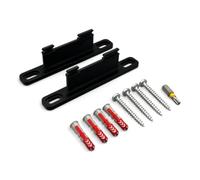 PLEXONE Soporte de Pared para AVM Fritz!Box, Juego de 2 Soportes PETG con Tacos Fischer DuoPower y Tornillos Torx (Negro + Punta Torx)