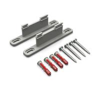 PLEXONE Soporte de Pared para AVM Fritz!Box, Juego de 2 Soportes PETG con Tacos Fischer DuoPower y Tornillos Torx (Gris)