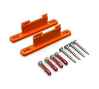PLEXONE Soporte de Pared para AVM Fritz!Box, Juego de 2 Soportes PETG con Tacos Fischer DuoPower y Tornillos Torx (Naranja)