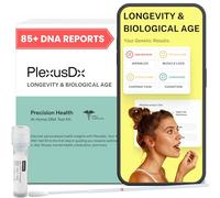 PlexusDx Prueba genética de longevidad y envejecimiento saludable | Más de 85 informes de ADN, incluyendo edad biológica, longitud de los telómeros, cognición y vida útil | Suplemento personalizado,