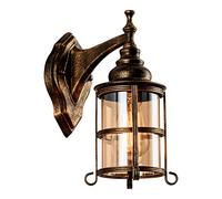 Plfann Rústico ámbar de Vidrio de la pared, Bronce Cepillado, Industrial Farmhouse Lámpara de iluminación del Pórtico Prueba Retro para Interior Dormitorio（NO Bulb）