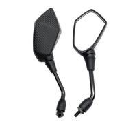 PLFMFVBLBG Espejos Laterales Motocicletas 2 Espejos Retrovisores Universales para Motocicleta De 8 Mm Y 10 Mm Convexos Accesorios Modificados Zquierdo Derecho Laterales(Carbon-8MM)