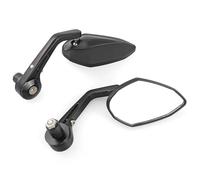 PLFMFVBLBG Espejos Laterales Motocicletas Espejo Retrovisor para Motocicleta Manillar Lateral Extremos De Manillar Espejo Accesorios Modificados para Motocicleta Zquierdo Derecho Laterales(Black)