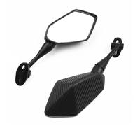 PLFMFVBLBG Espejos Laterales Motocicletas Espejos Retrovisores Universales para Motocicleta Piezas De Repuesto Accesorios Modificados Zquierdo Derecho Laterales(Carbon)